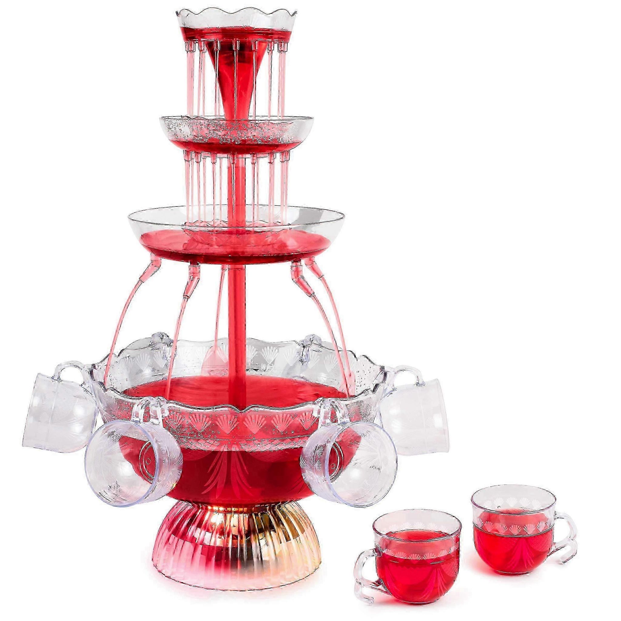 Led-partybrunnen Mit Sockel, 3-stufiges Design, 1,5 Gallonen Fassungsvermögen