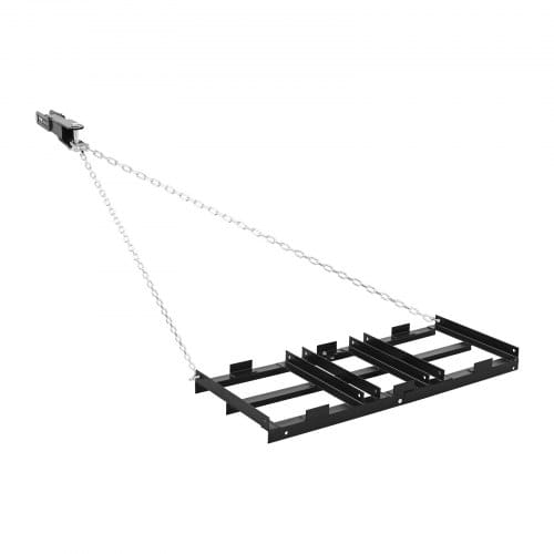 VEVOR Schleppegge 122x50 cm, Wiesenegge, Wiesenschleppe mit 183 cm Kette, Hochleistungs-Nivellierrechen, Verzinkter Stahl-Feldegge für Kiesauffahrten, Passend für ATVs, UTVs & Traktoren