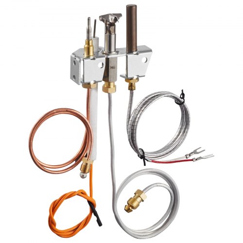 VEVOR Erdgas Pilotbrenner-Baugruppe, OE 4021-732, 25660 Kamin-Gaszündflamme, Ersatz für Erdgaszündung mit Zündrohr, Thermoelement, Thermosäule, Drähten, kompatibel mit Heatilator-Modellen