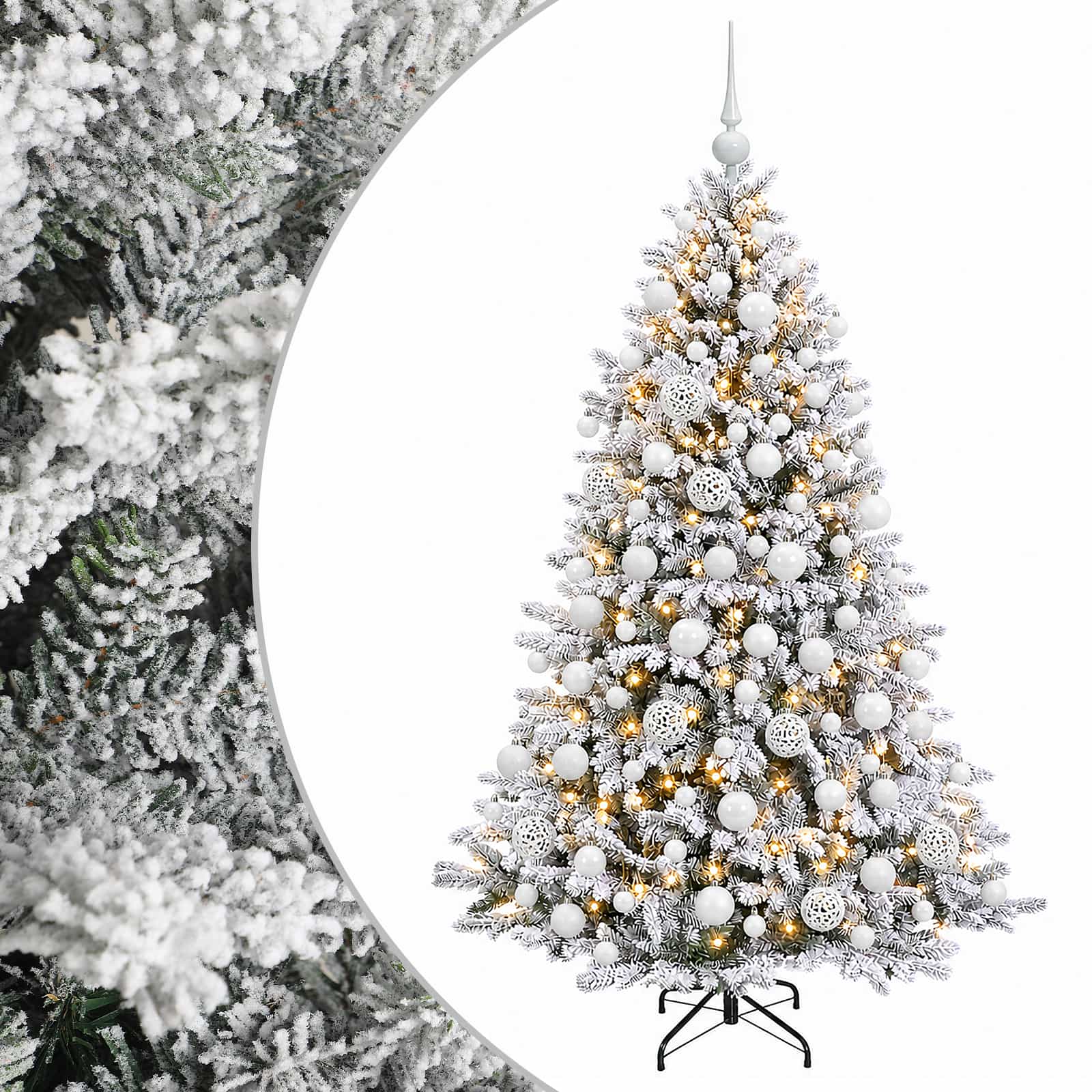 Künstlicher Weihnachtsbaum Mit Kugel 180 Cm 300 Leds Vidaxl