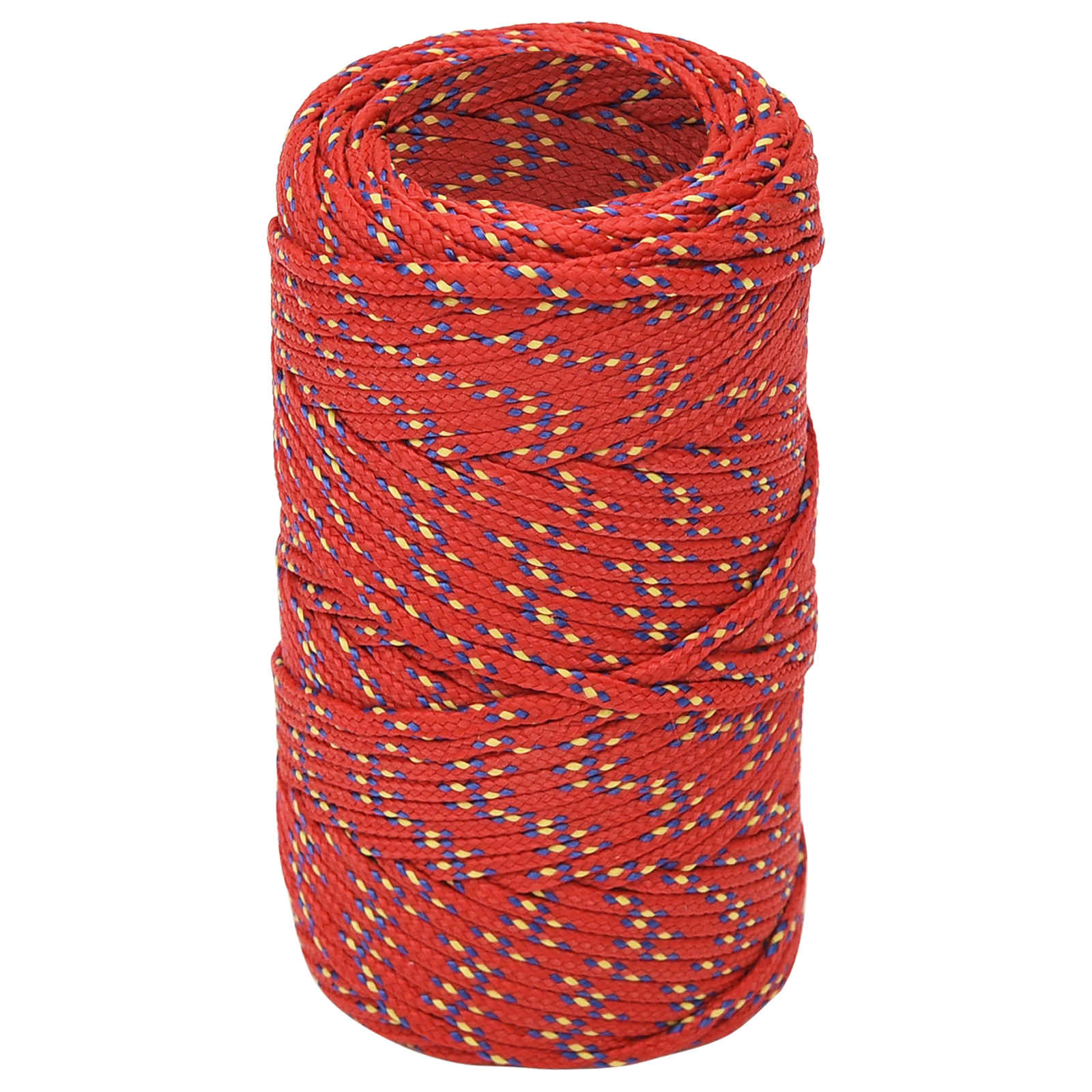 Mehrzweck-allzweckseil 2 Mm 25 M Rot Pp 27 Kg Max. Traglast Vidaxl