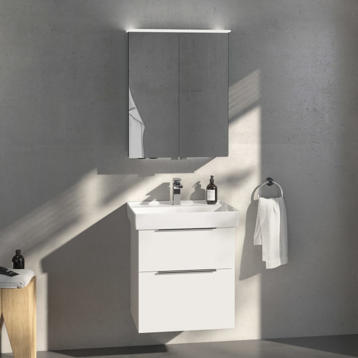 Villeroy & Boch Taro Waschtisch Mit Unterschrank Und Led-spiegelschrank 60 Cm