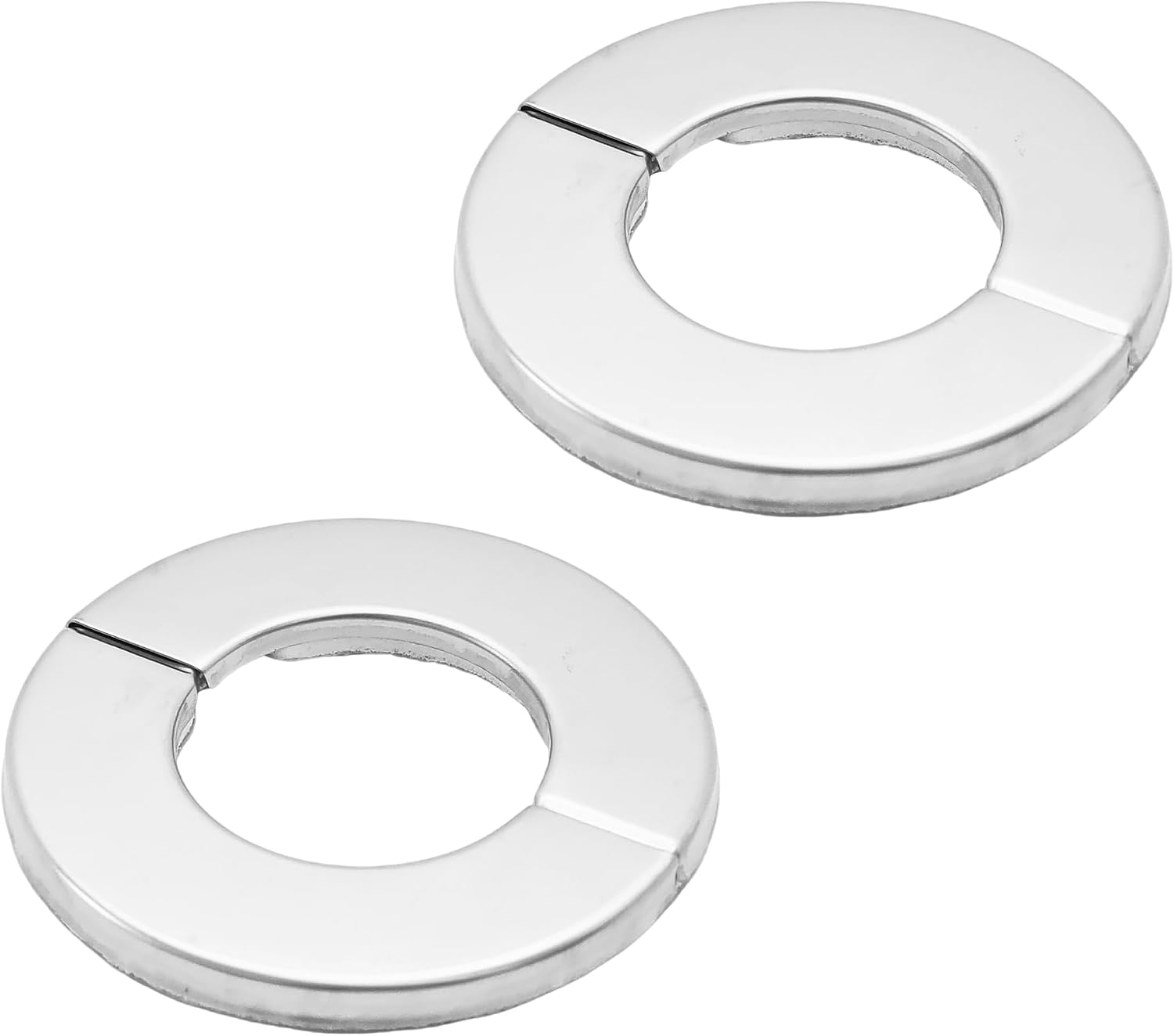 Set Aus 2 Geschlitzten Rohrabschlussmanschetten (32 Mm / 1,25 Zoll Durchmesser) Aus Edelstahl 304 – Selbstklebende Runde Rosettenabdeckung Für Wasserleitungen (küche, Badezimmer, Waschküche)