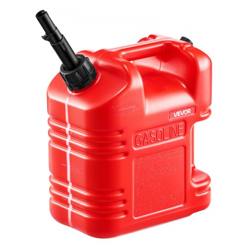 VEVOR Kraftstoff Kanister, 9,5 L, Benzinkanister mit Ausguss & klarer Skala, max. Durchflussrate 15L/min, Flüssigkeitsbehälter für die meisten Autos, Motorräder, ATVs & UTVs, rot, 1 Stk.