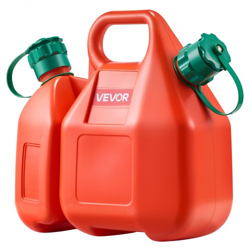 VEVOR Kraftstoffkanister, 6 L Kraftstofftank mit Ausguss & 1,9 L zusätzlichem Ölbehälter, max. Durchflussrate 5,5 L/min, Flüssigkeitsbehälter für die meisten Autos, Motorräder, ATVs & UTVs