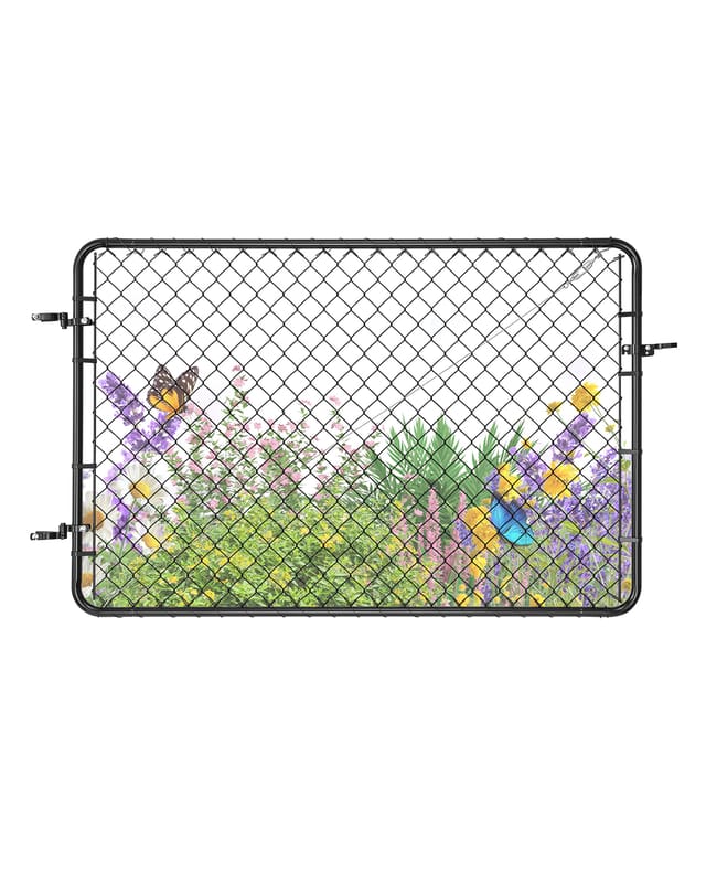 VEVOR Gartentür, 183x122 cm, Gartentor, passend für Gartenzauntoröffnungen von 0,67–1,83 m (B) x 1,83 m (H), Zauntor mit Kunststoffbeschichtung, für Bauernhof, Pfosten nicht im Lieferumfang enthalten