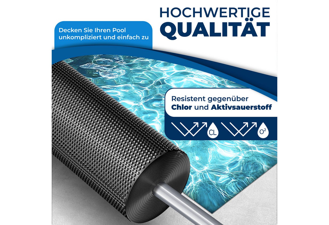 Kesser® Pool-solarfolie 400 Μm, Zuschneidbar - Schwarz, 260 X 160 Cm Bild 4