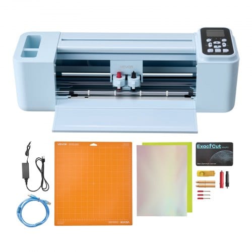 VEVOR Vinylschneidemaschine 30 cm, Schneideplotter/Plottermaschine mit Tastensteuerung & Touchscreen, Kompatibel mit Mac/Windows/Android/iOS, Vinylcutter für Bastelarbeiten, Karten & Wohnaccessoires