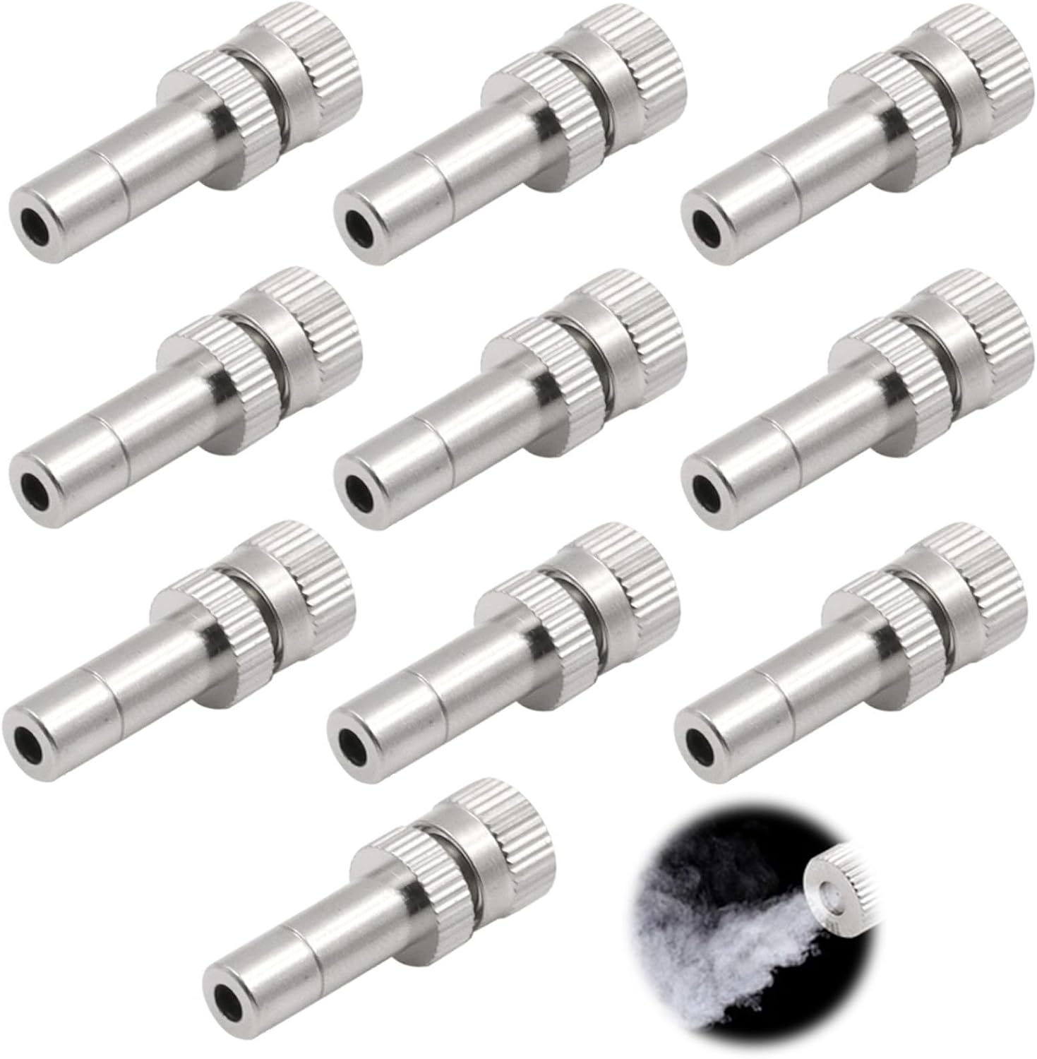 10 Stück 0,2-mm-sprühdüsen, Kupfer-sprühdüsen, Schnellwechsel-sprühspitzen, Präzises Sprühen, Einfache Installation, Geeignet Für Garten Und Terrasse