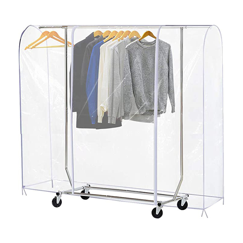 Transparente, Staubdichte Garderobenständerhülle Mit 2 Robusten Reißverschlüssen, Wasserdichter Schutz Für Kleidung (l: 180 X 50 X 152 Cm)