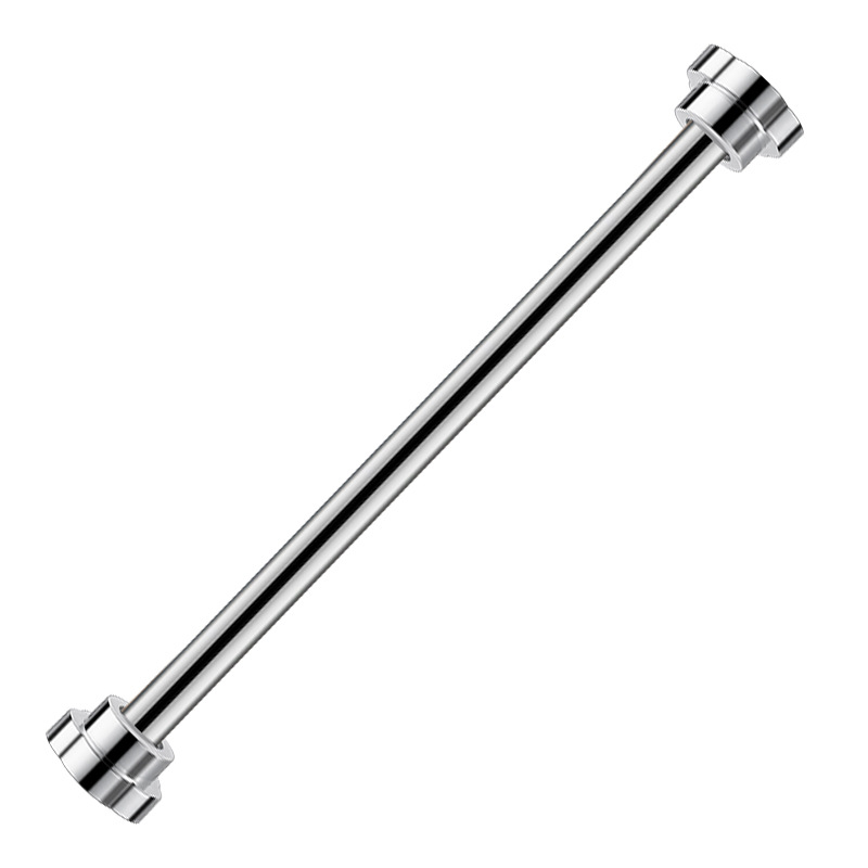 Teleskop-duschvorhangstange, Kein Bohren Erforderlich, Ausziehbar, Edelstahl, Silber (55-85 Cm)