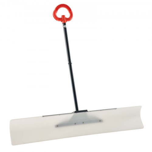 VEVOR Schneeschaufel, 1235x1250 mm Schneeräumer mit ergonomischem Griff, HDPE-Schaufelblatt, Schneeräumwerkzeug, tragbarer Schneeschieber zum Reinigen von Einfahrten, Treppen und Gehwegen