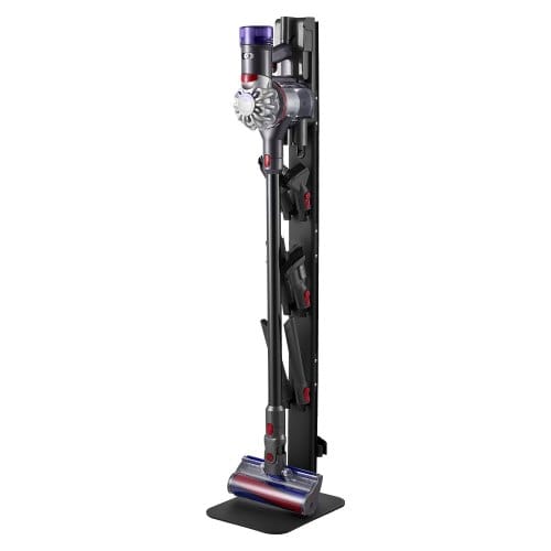 VEVOR Staubsaugerständer 32x26x126cm, kompatibel mit Dyson G5 V15 V12 V11 V10 V8 V7 V6 Serie Standstaubsaugern & Zubehör, Bodenständer, Halterung mit 6 Haken & rutschfesten Fußpolstern, schwarz