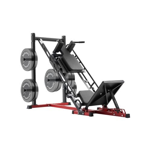 VEVOR Beintrainer Beinpresse Hack-Squat-Maschine Kombination (40° / 45° / 50° Rückenlehne) mit Gewichtsaufbewahrung, Beintrainingsgerät für Quadrizeps, Oberschenkelrückseite, Gesäßmuskeln