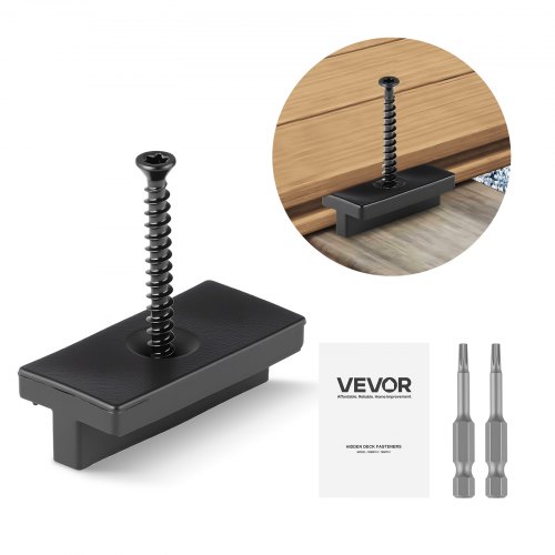 VEVOR 500x versteckte Befestigungen, Abstandshalter Terrassendielen, universelle Verbund-Clips & Kunststoffbefestigungen mit Schrauben, geeignet für 5,5-mm-Plattenabstände & 7 mm Plattenhöhe