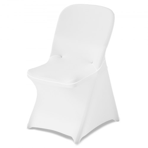 VEVOR Stuhlhussen Stuhlbezug 30 Stk. waschbarer & abnehmbarer Stuhlüberzug aus Polyester-Spandex für Hochzeitsfeiern Esszimmerbankette Restaurant, passend für Stühle (46 x 50 x 86 cm) Weiß