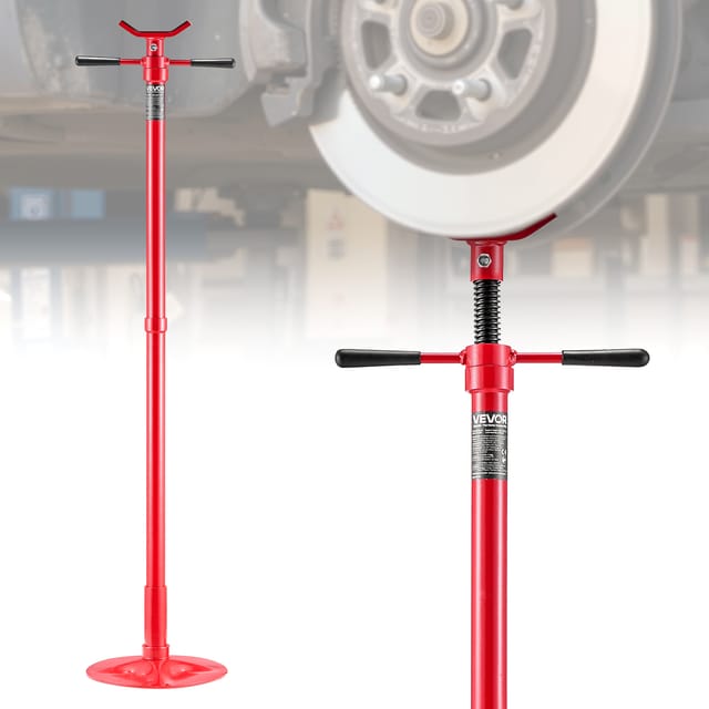 VEVOR Unterhub-Stützständer 0,5 t, Höhenverstellbarer (1372–2130 mm) Wagenheberständer mit Kugelgelagertem Drehgriff & Selbstsichernder Gewindeschraube, zur Unterstützung von Fahrzeugkomponenten