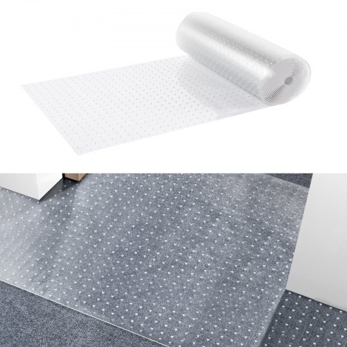 VEVOR Teppichschutz für Haustiere, 61 x 7,6 m, kratzfester PVC-Teppichschutz für Katzen für den Türrahmen, rutschfeste Katzenkratzschutzmatte, leicht zuschneidbarer Kunststoff-Teppichkratzstopper