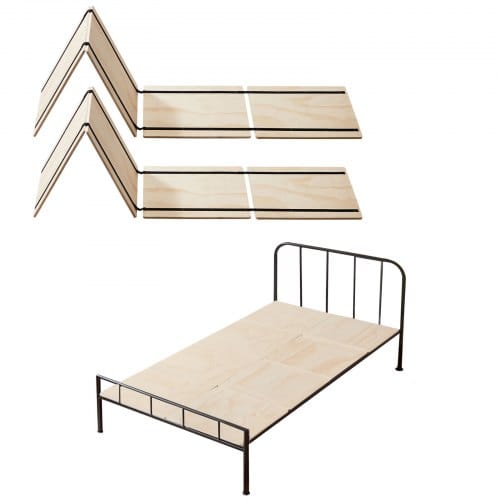 VEVOR Bunkie Board in Twin-Größe faltbare Bettbrettlatten mit Verbindung, Holzmatratzenauflage, Unterstützung unter Matratzenbrettern, gebrauchsfertig, 8-teilig, Naturholz Latten