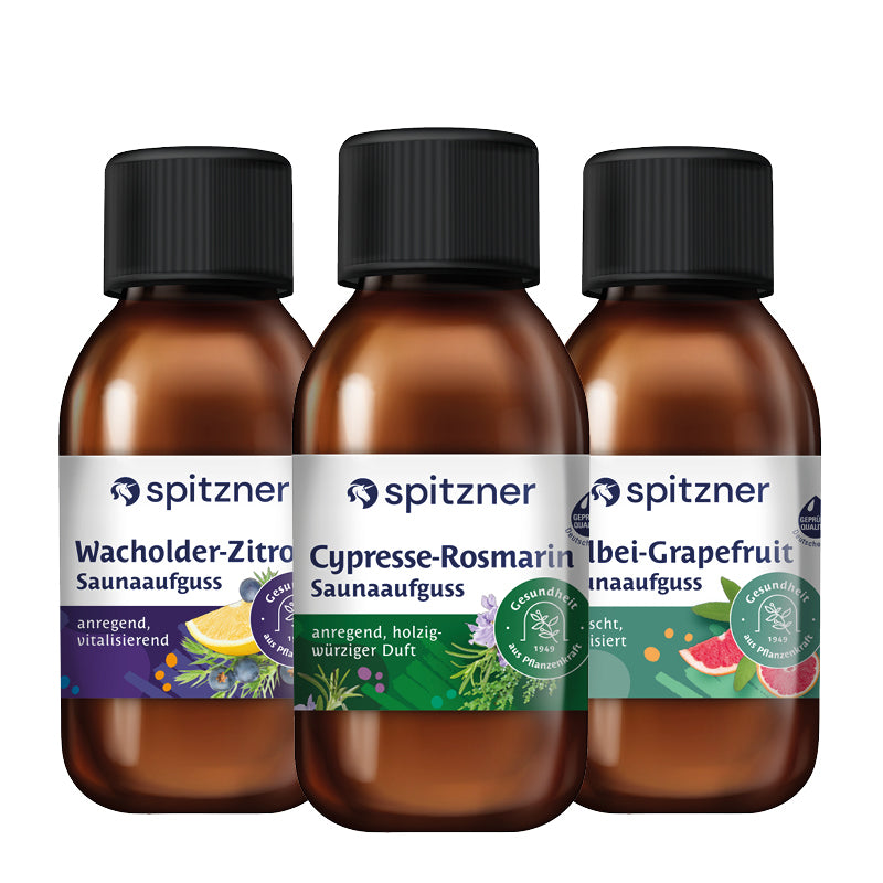 Spitzner Saunaaufguss Set Herb & Würzig 3x125 Ml Wellness Sauna Aufguss Bundle