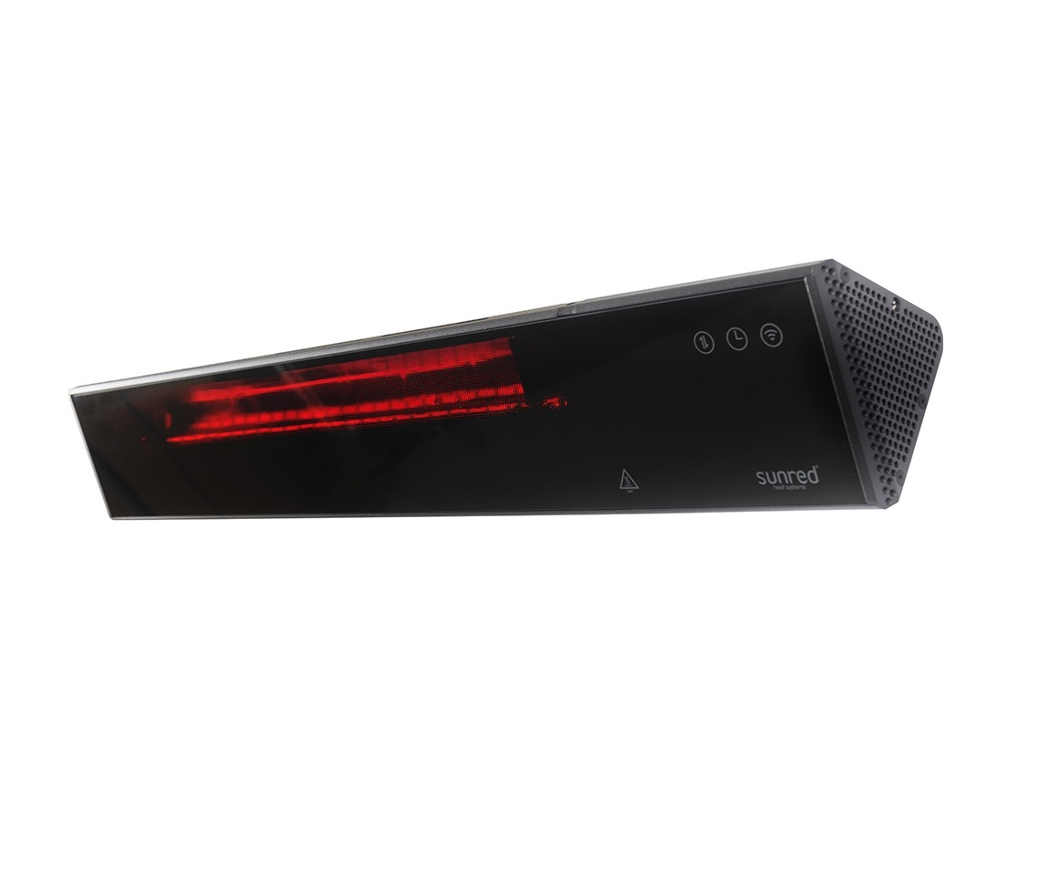 Sunred® Smart Heater Proglax Gastro Wall / Hanging Black 2000w Heizstrahler Wand-/deckenmontage