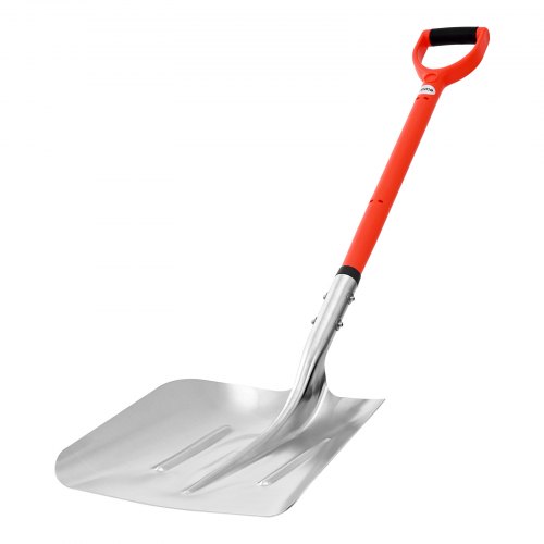 VEVOR Schneeschaufel, 350x400 mm Schneeräumer aus Aluminiumlegierung mit D-förmigen Griffen, Schneeräumer, Schneeschippe, Schneeschüppe, tragbares Schneeräumwerkzeug für Garten, Auto, Camping