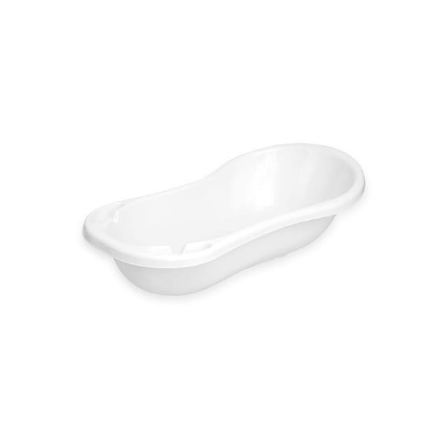 Lorelli Baby Badewanne 100 cm mit Ablagefächern, anatomische Form, Kunststoff in weiß