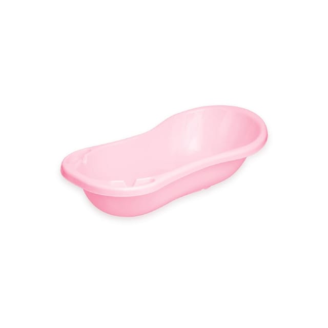 Lorelli Baby Badewanne 100 cm mit Ablagefächern, anatomische Form, Kunststoff in rosa