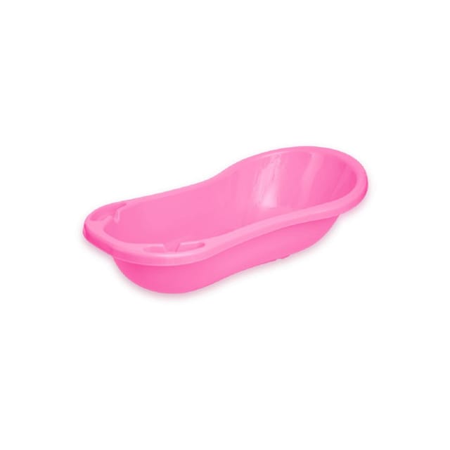 Lorelli Baby Badewanne 100 cm mit Ablagefächern, anatomische Form, Kunststoff in pink