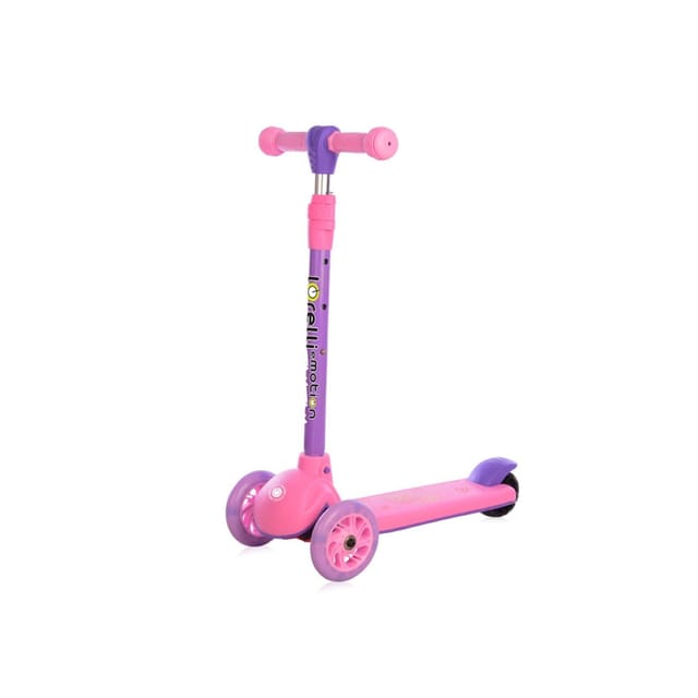 Lorelli Kinderroller Tamtam 3 Räder, höhenverstellbar, Leuchträder, Fußbremse rosa