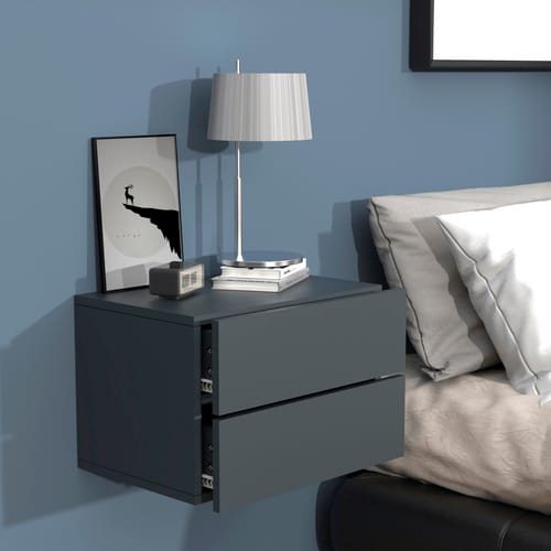 VCM Nachtschrank Wandschublade Wandboard Nachttisch Maße ca H. 30 x B. 45 x T. 32 cm - Usal L 45 cm