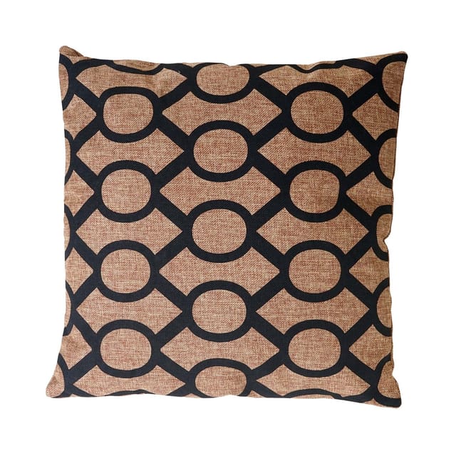 Zierkissen Kreise, Sofakissen Deko-Kissen mit Füllung, braun schwarz 45x45cm