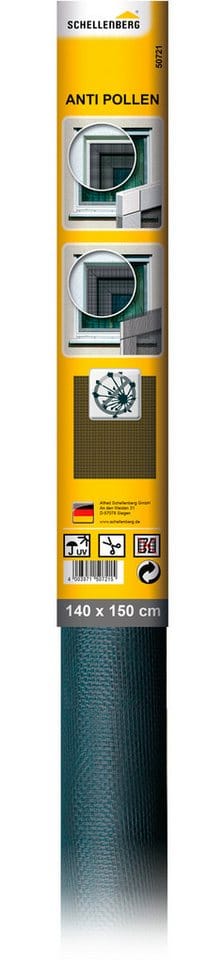 Schellenberg Pollenschutzgitter anthrazit 140 x 150 cm