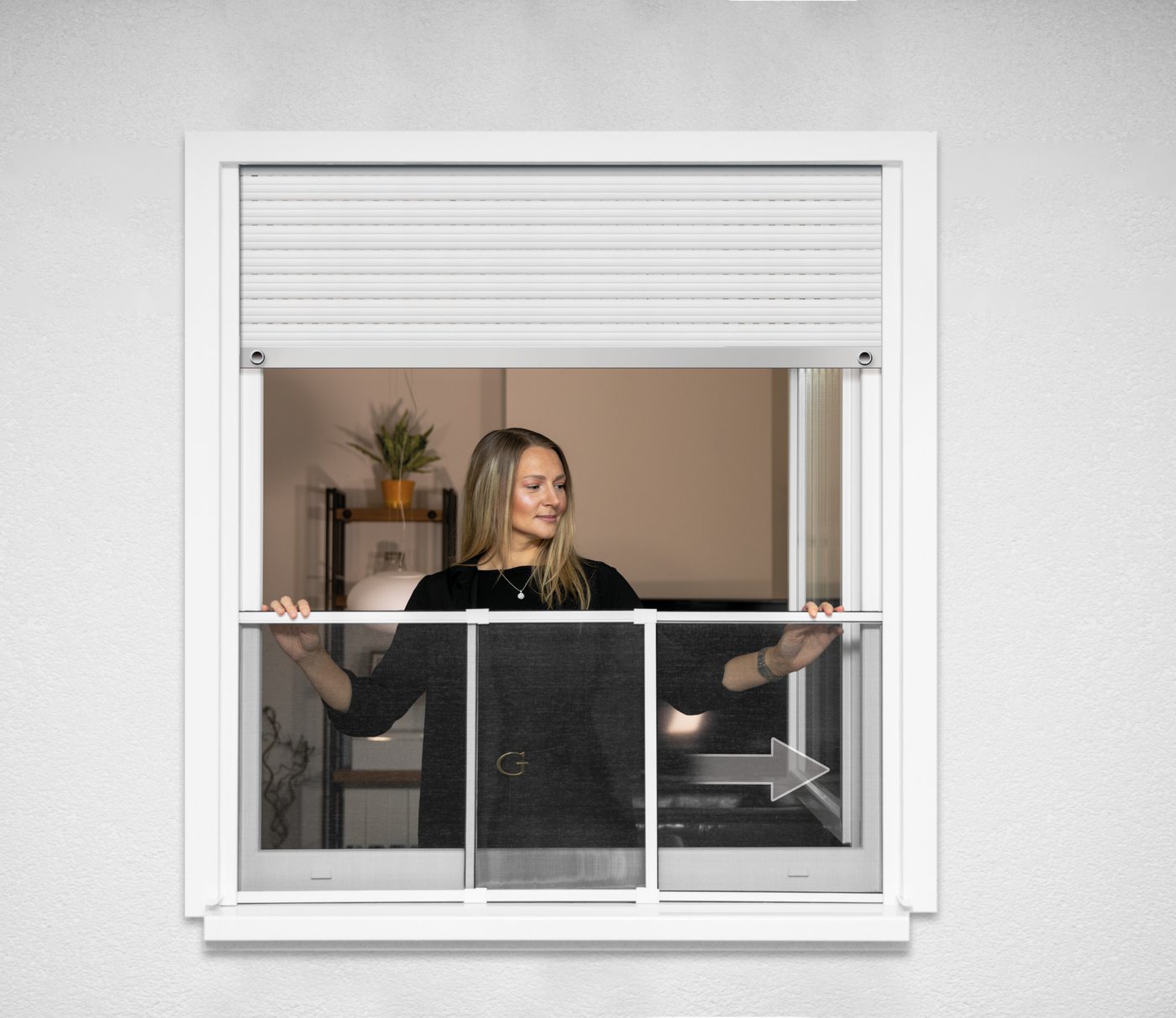 Schellenberg Insektenschutz-Schiebefenster 50 x 75-142 cm, weiß