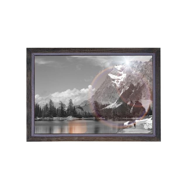 Bilderrahmen H250, Fotorahmen Holzrahmen Wand-Rahmen, 46x66cm Shabby-Look Landhaus ~ braun