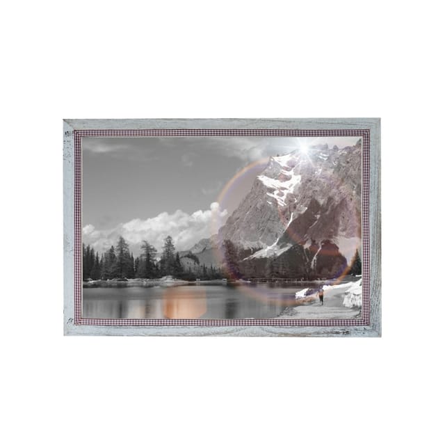 Bilderrahmen H248, Fotorahmen Holzrahmen Wand-Rahmen, 36x51cm Shabby-Look Landhaus ~ weiß