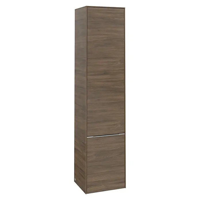 Villeroy & Boch Subway 3.0 Bad-Hochschrank (B x T x H: 40 x 36,2 x 171 cm, 2x Tür, Arizona Oak, Farbe Griff: Aluminium glänzend, DIN Anschlag: Rechts)