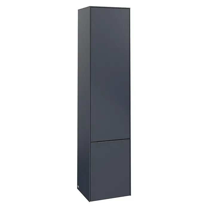 Villeroy & Boch Subway 3.0 Bad-Hochschrank (B x T x H: 40 x 36,2 x 171 cm, 2x Tür, Marine Blue, Farbe Griff: Marine Blue, DIN Anschlag: Links)