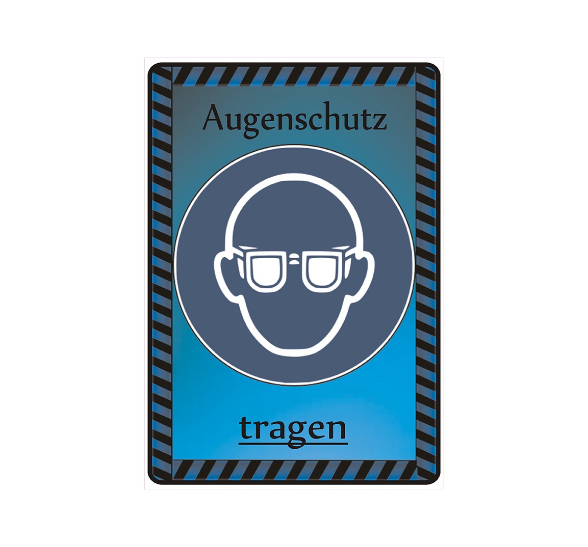 Schild Hinweisschild Hinweis "Augenschutz tragen" Schutzbrille Schutz Brille Not