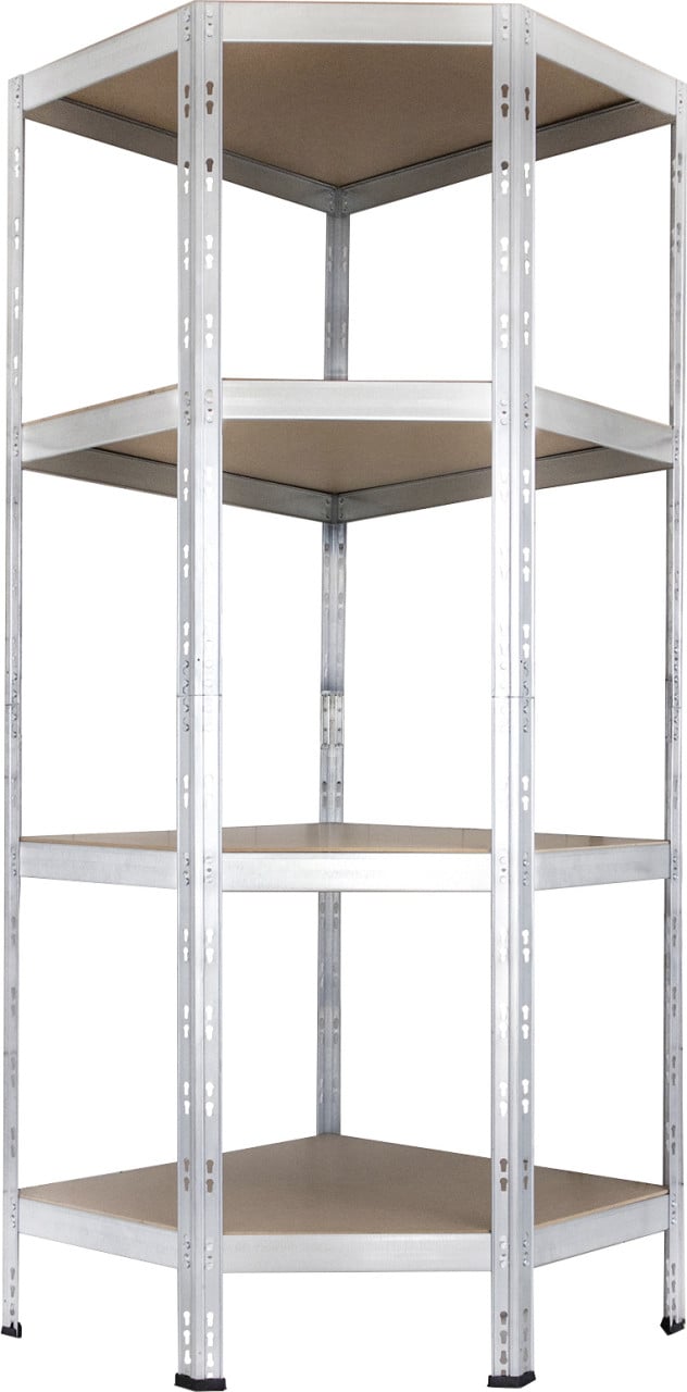 Ar Shelving Eck-Schwerlastregal Rivet Budget verzinkt 180 x 70 cm 4 HDF Böden 700 kg Bild 2