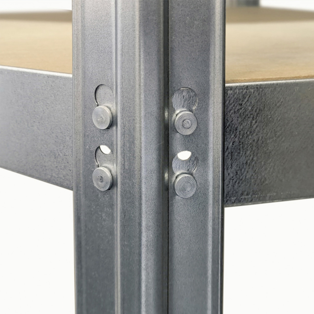 Ar Shelving Schwerlastregal-Set Rivet Budget verzinkt 180 x 190 cm mit 4 HDF-Böden 700 kg