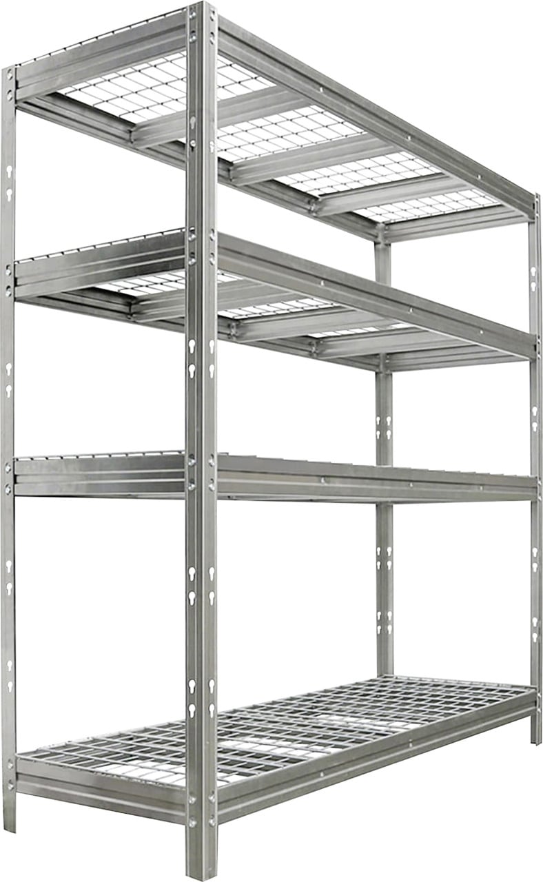 Ar Shelving Schwerlastregal Bullrack Rivet Wire verzinkt 200 x 210 cm 4 Stahlgitterböden 2400 kg Bild 3