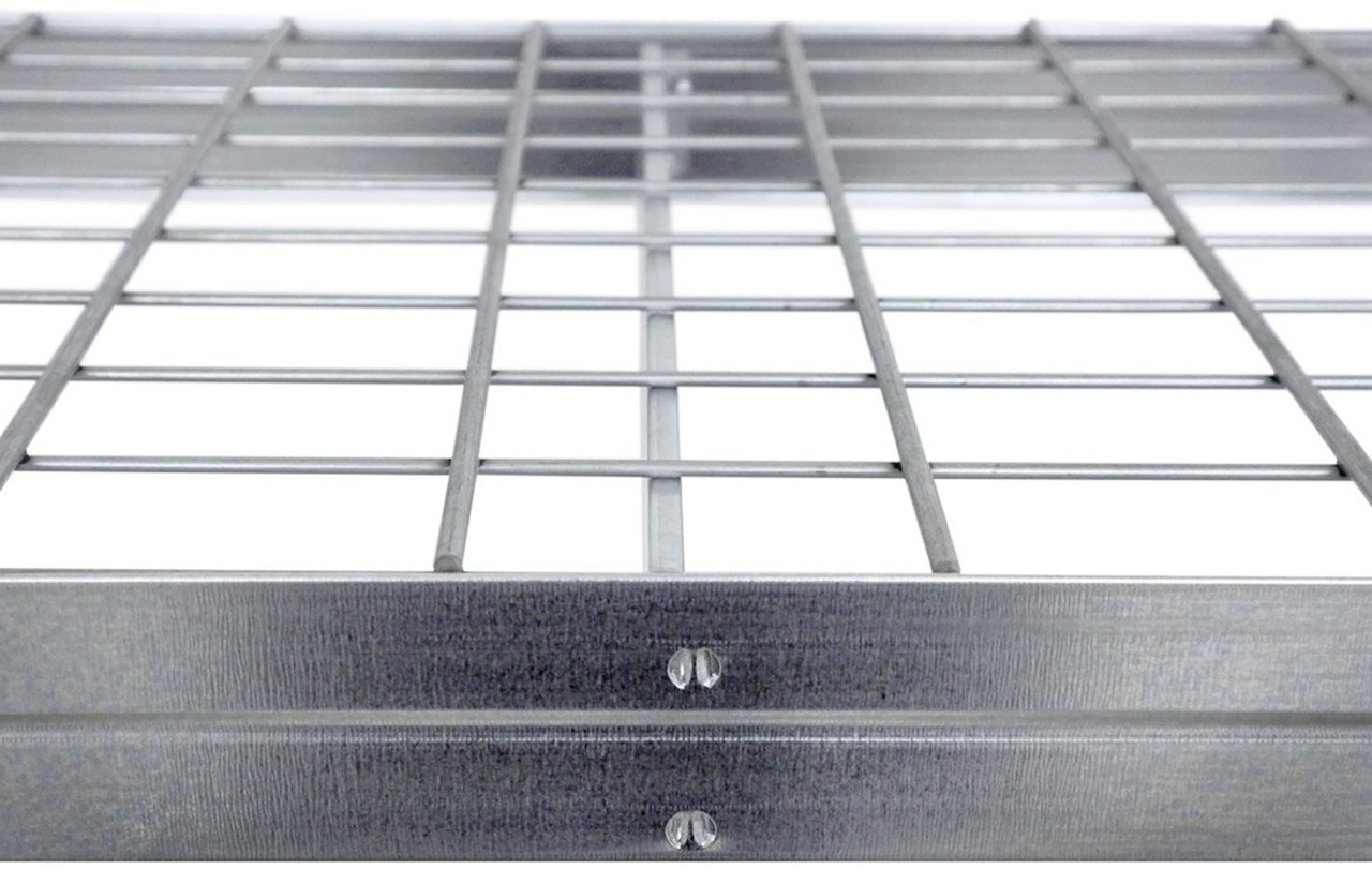 Ar Shelving Schwerlastregal Rivet Wire verzinkt 180 x 180 cm 4 Stahlgitterböden 1600 kg Bild 5