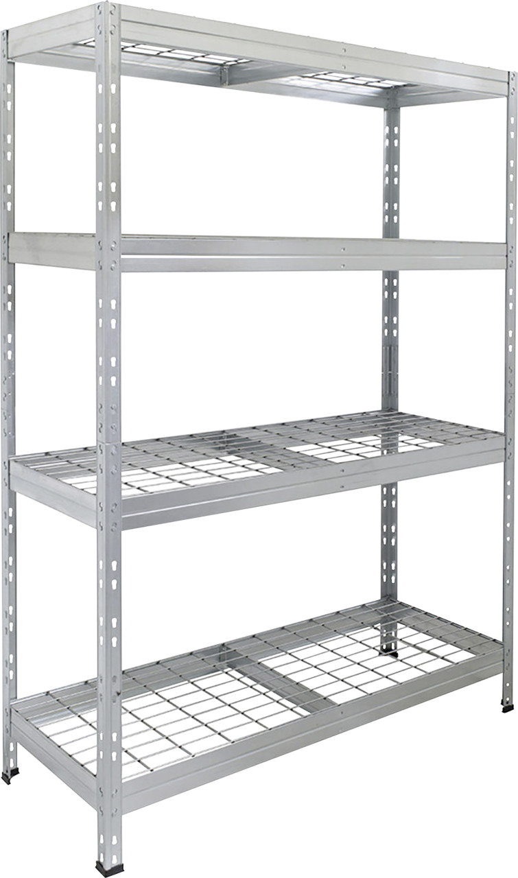 Ar Shelving Schwerlastregal Rivet Wire verzinkt 180 x 120 cm 4 Stahlgitterböden 1000 kg Bild 4
