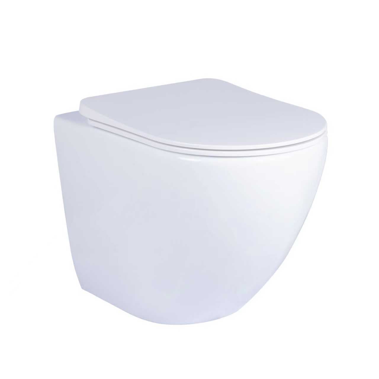 Primaster Wand WC spülrandlos Iota new Tiefspüler weiß inkl. WC-Sitz
