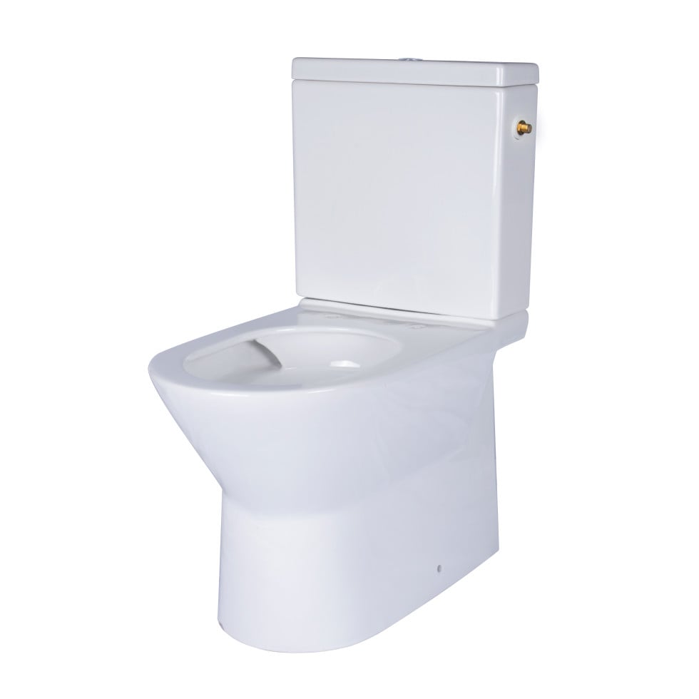 Primaster Stand WC spülrandlos Tiefspüler Mara weiß inkl. WC-Sitz und Spülkasten