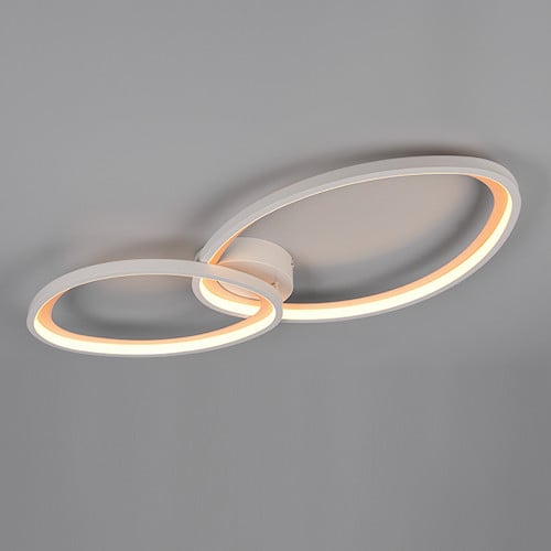 Trio LED-Deckenleuchte Sivo 28 W 84,5x41 cm warm grey dimmbar CCT