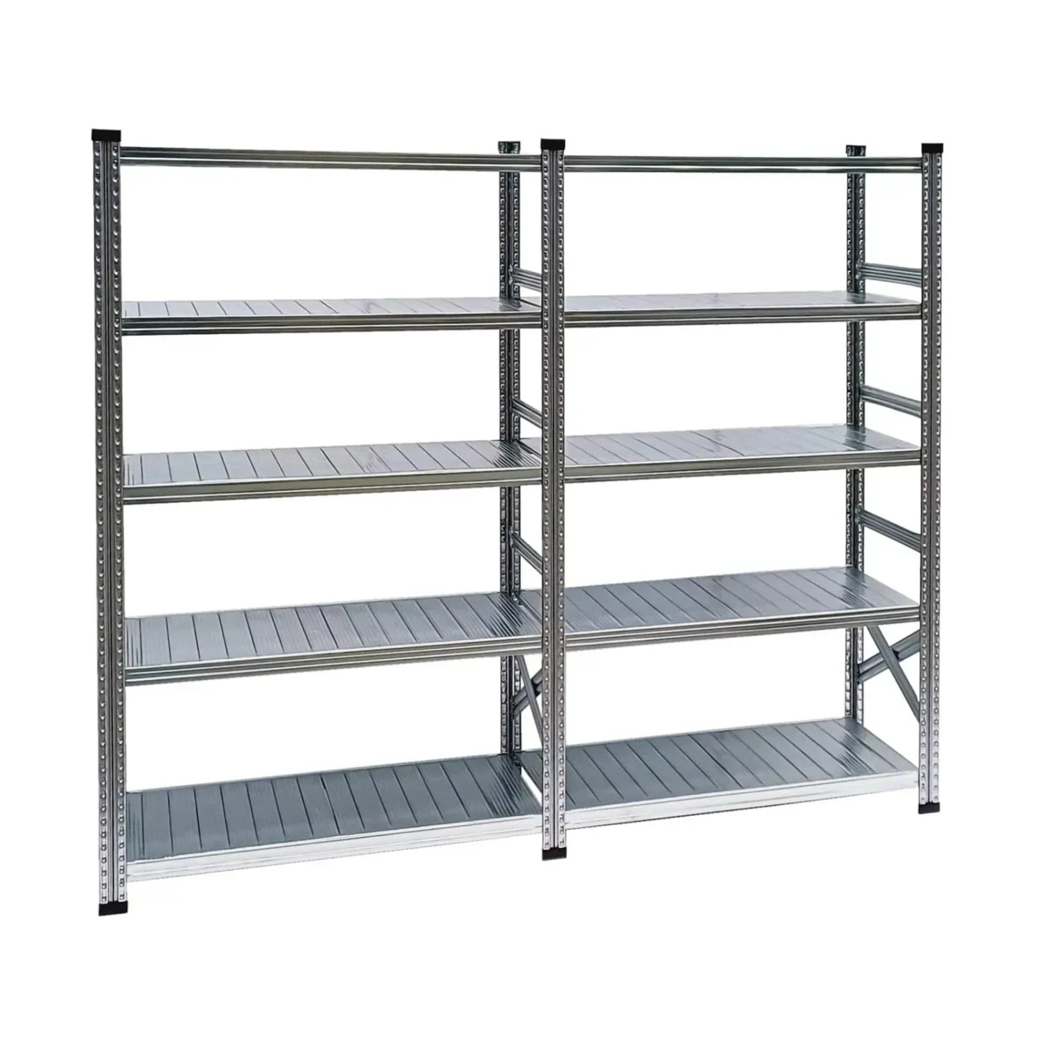 PROREGAL Fachbodenregal Proximo Stecksystem 200 x 180 x 80 cm 5 Ebenen Fachlast 200 Beidseitig Verzinkt