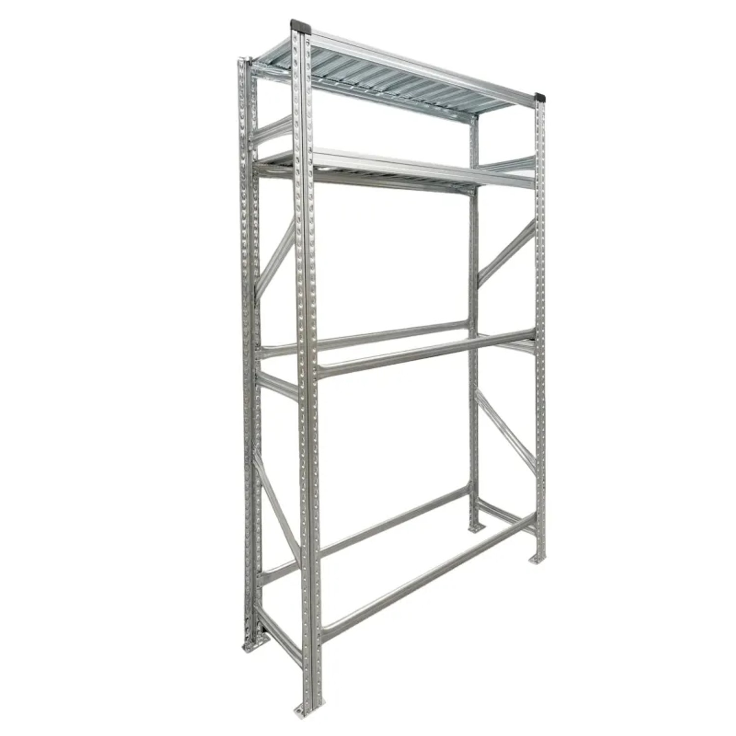 PROREGAL Reifenregal Proximo 200 x 120 x 40 cm bis zu 12 Reifen auf 2 Ebenen + 2 Ablagen Verzinkt
