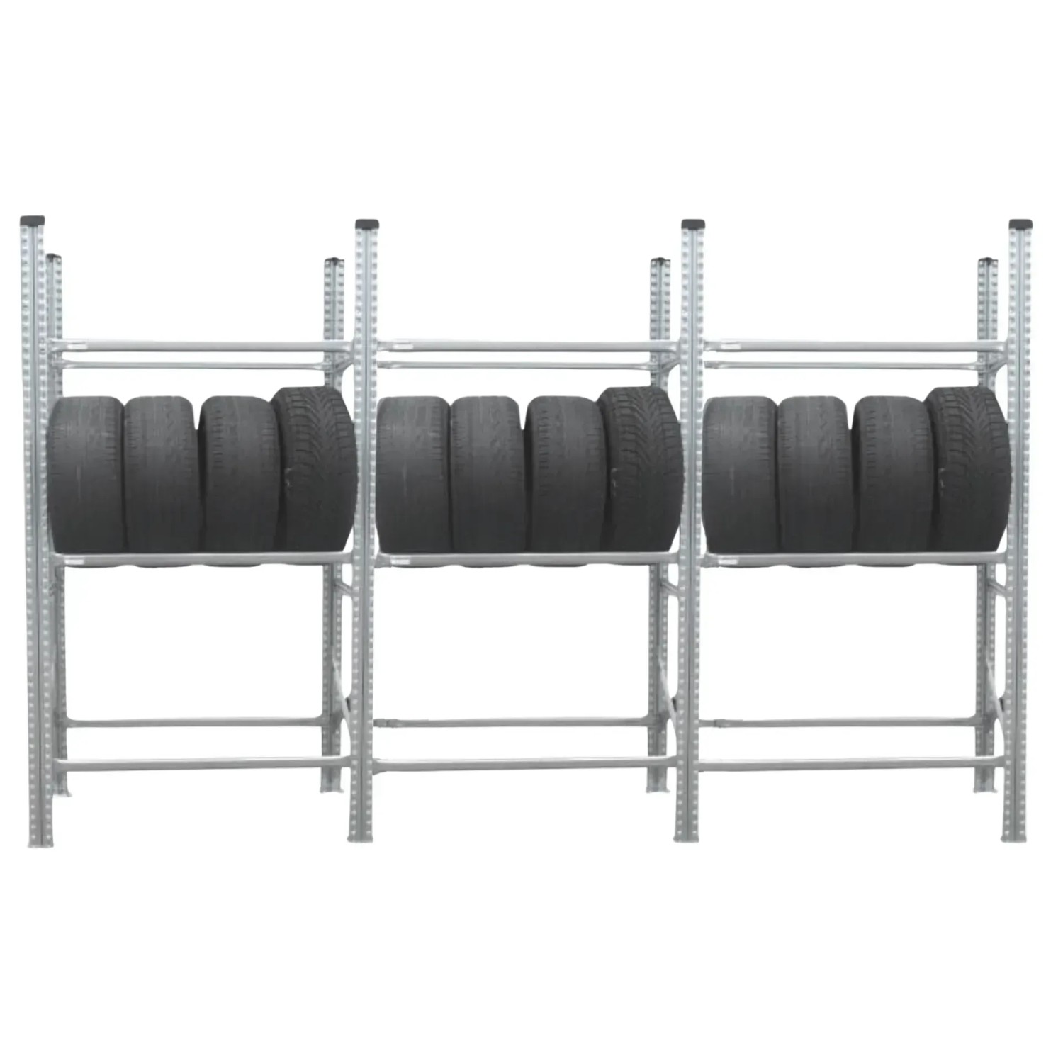 PROREGAL Reifenregal Proximo 200 x 270 x 40 cm bis zu 36 Reifen auf 3 Ebenen Verzinkt